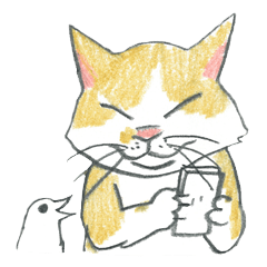 [LINEスタンプ] ヒグチユウコ 猫のボリス・スタンプの画像（メイン）