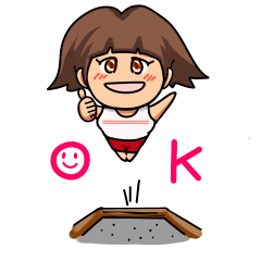 [LINEスタンプ] 部活女子学生