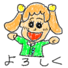 [LINEスタンプ] クレヨンガールの日常