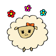 [LINEスタンプ] ふわふわの羊