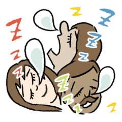 [LINEスタンプ] ZZz.. ごめん寝てた。の画像（メイン）