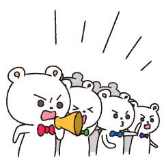 [LINEスタンプ] 集団クマこーげき