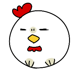 [LINEスタンプ] 無愛想にわとり