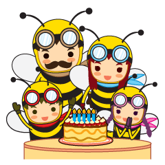 [LINEスタンプ] Be(e)loved Family. (Love in Bee Family)の画像（メイン）