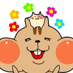 [LINEスタンプ] ほっぺリスの画像（メイン）