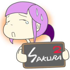 [LINEスタンプ] SAKURAかわいい女の子の画像（メイン）