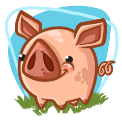 [LINEスタンプ] A Piggys Lifeの画像（メイン）