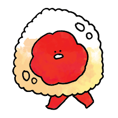 [LINEスタンプ] うめおむすびくん