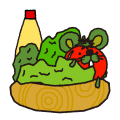 [LINEスタンプ] サラダ類ネズミ目の画像（メイン）