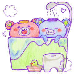 [LINEスタンプ] らぶくま じゃんけん