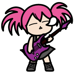 [LINEスタンプ] ロッカちゃんのバンド日記の画像（メイン）