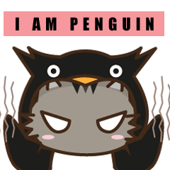 [LINEスタンプ] Cat wanna be Penguinの画像（メイン）