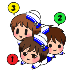 [LINEスタンプ] もちゃこちゃ水兵’sの画像（メイン）