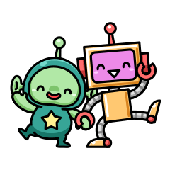 [LINEスタンプ] ロボットと宇宙人 in金沢