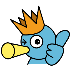 [LINEスタンプ] リトル・ブルーバード ラッパーくん