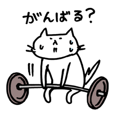 [LINEスタンプ] 猫のせきねの疑問符の画像（メイン）