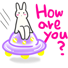 [LINEスタンプ] プカうさ 英語版の画像（メイン）