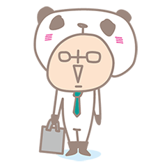 [LINEスタンプ] パンダのビジネスマン