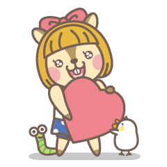 [LINEスタンプ] りしゅ（リス）のお気楽生活 その1の画像（メイン）