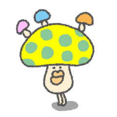 [LINEスタンプ] きのこのテンテンくん