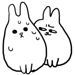 [LINEスタンプ] ひねくれ★うさぎの画像（メイン）