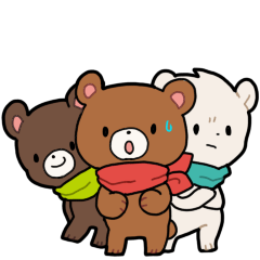 [LINEスタンプ] くまさんとりお