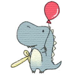 [LINEスタンプ] Pudding The Dinosaurの画像（メイン）