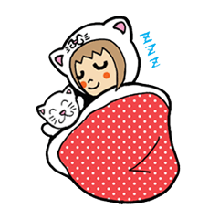 [LINEスタンプ] 着ぐるみ赤ちゃん「ネコ」