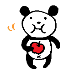 [LINEスタンプ] 愛くるしいクマのパンダさんの画像（メイン）