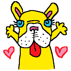 [LINEスタンプ] Buhi buhi dog