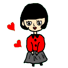 [LINEスタンプ] 黒髪の女の子海苔子の画像（メイン）