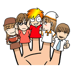 [LINEスタンプ] Finger family