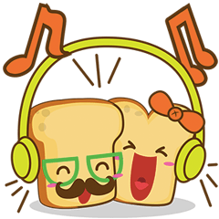 [LINEスタンプ] トーストのカップル、トースティー夫妻の画像（メイン）