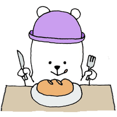 [LINEスタンプ] しろくまのおもち