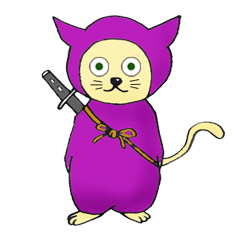 [LINEスタンプ] ニャンジャ(猫の忍者)