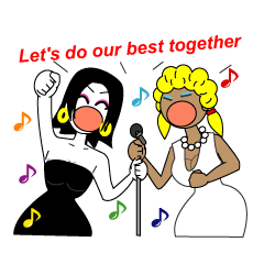 [LINEスタンプ] 歌姫と共に！