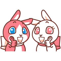 [LINEスタンプ] うさティとうさぎのミントの画像（メイン）