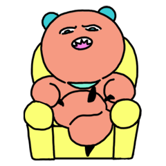 [LINEスタンプ] ムカつくかおのクマの画像（メイン）