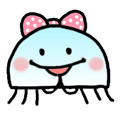 [LINEスタンプ] リボンくらげ