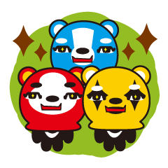 [LINEスタンプ] フクメンクマ3兄弟