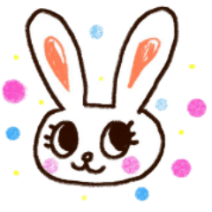 [LINEスタンプ] パステルうさぎ お仕事仕様の画像（メイン）