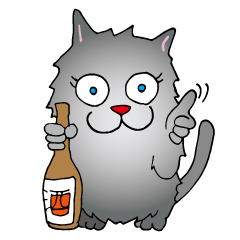 [LINEスタンプ] ほろ酔いネコ