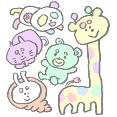 [LINEスタンプ] ふにふにアニマルさんの画像（メイン）