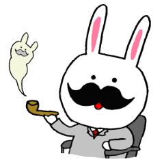 [LINEスタンプ] うさぎ係長