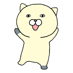 [LINEスタンプ] うす黄いろのねこの画像（メイン）