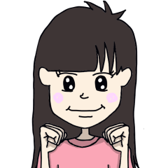 [LINEスタンプ] 前髪パツ子