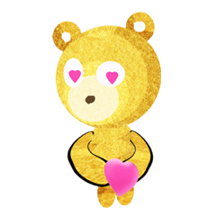 [LINEスタンプ] 金色の熊ちゃん