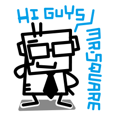 [LINEスタンプ] Mr. Squareの画像（メイン）