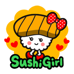 [LINEスタンプ] SUSHI BOY ＆ SUSHI GIRL (English version)