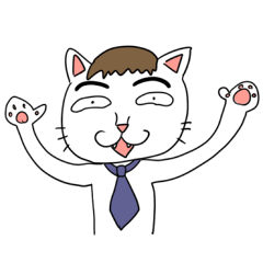 [LINEスタンプ] ふとまゆのねこ